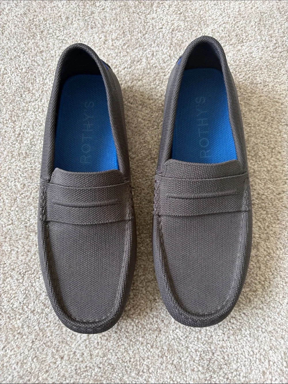 Rothy's Men's Dark Grey Knit The Daily Driver Loafers - 9M